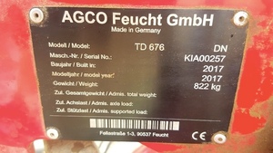 2017 Massey Tedder 6.5 mtr 