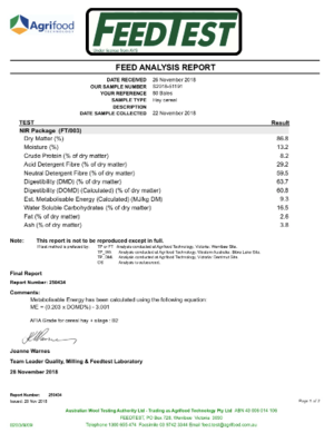 80 x Barley Hay with Ryegrass & Clover 5x4 Rolls