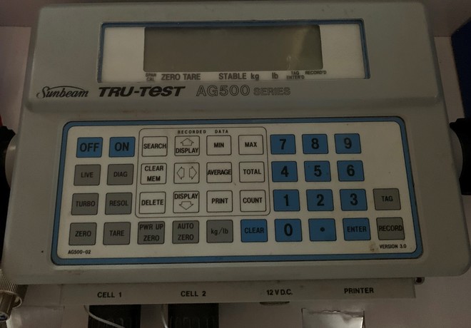 Tru-Test weigh bars, platform and indicator