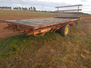 Hay Trailer with Hydraulic Lift. 17ft X 8ft