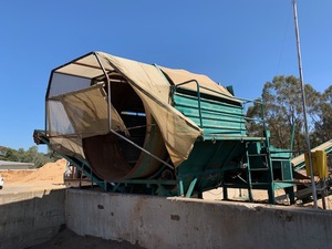 Trommel 2.400 dia x 3 metre long fitted with 8mm – 25mm screens