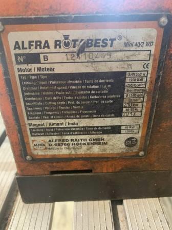 Under Auction (A126) - Alfra Rotabest Magnetic Drill  (Tooborac)