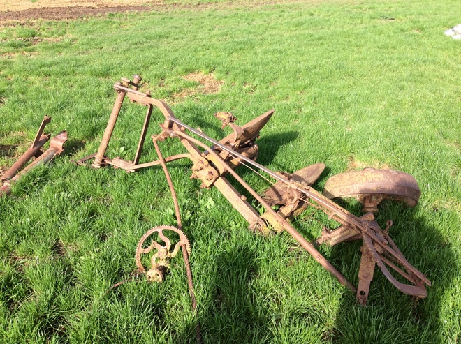 Old Disc Plough Garden Ornament