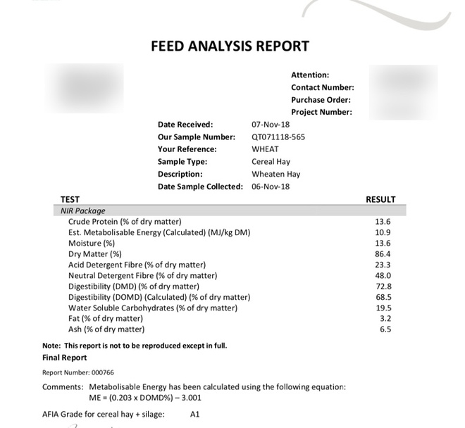 45mt Wheaten Hay 650kg+ 8x4x3 Bales