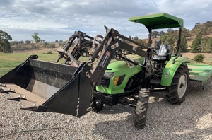 Agrison 40hp Tractor with FEL and Slasher - Only 13 hours!