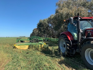 Mower Conditioner, Rake and Round Bale Contracting Available.