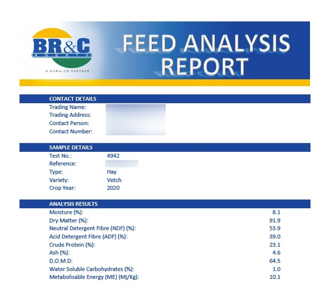 500mt Vetch Hay 650kg 8x4x3 Bales