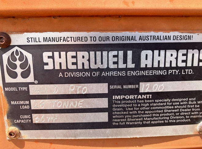 28t Sherwell 1411 D PTO Field Bin