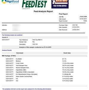 200mt Vetch Hay 8x4x3 Bales (Baled next week)