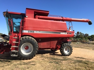 2002 Case IH 2366 Header with 1010 25ft Front & Trailer