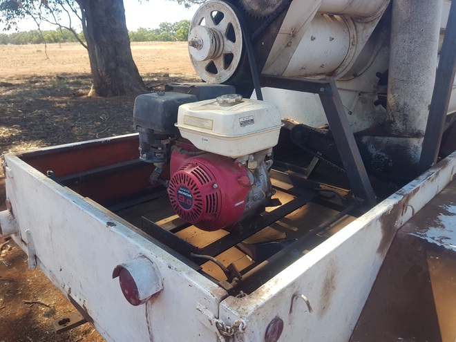Seed Cleaner On Trailer 