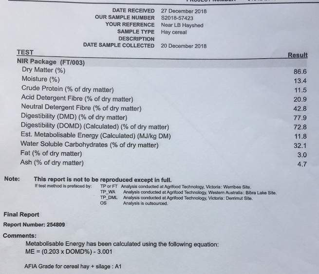 B Double load of Barley Hay