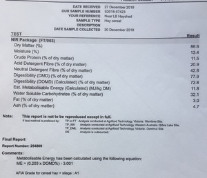 B Double load of Barley Hay