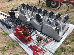Planter Boxes, Shafts, Seed chutes and Wiring Harness