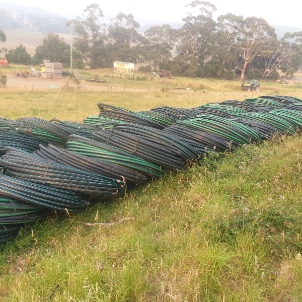 5 Rolls of 200m x 50mm Poly Irrigation Pipe