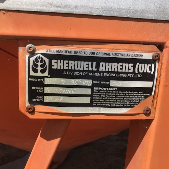 Sherwell 31m/t PTO Field Bin
