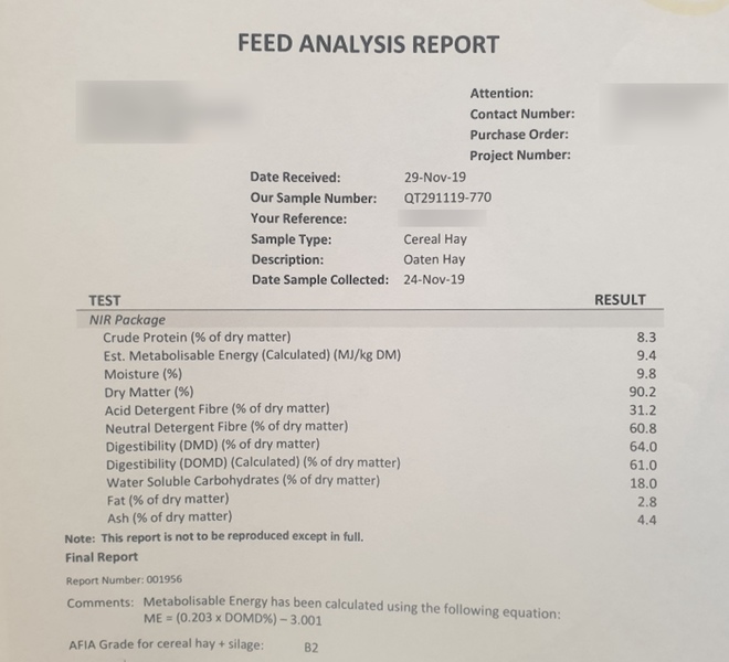 180mt Oaten Hay 600kg 8x4x3 Bales 