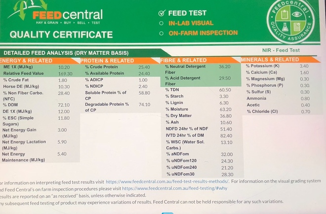 30mt Canola Hay 650-700kg 8x4x3 Bales + Freight