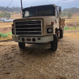1981 international tipper with grain bin 