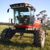 Massey Ferguson 9635 Windrow Tractor 2009 with 16 ft Razor Bar 4 Steel Roller Conditioner Front. 2012