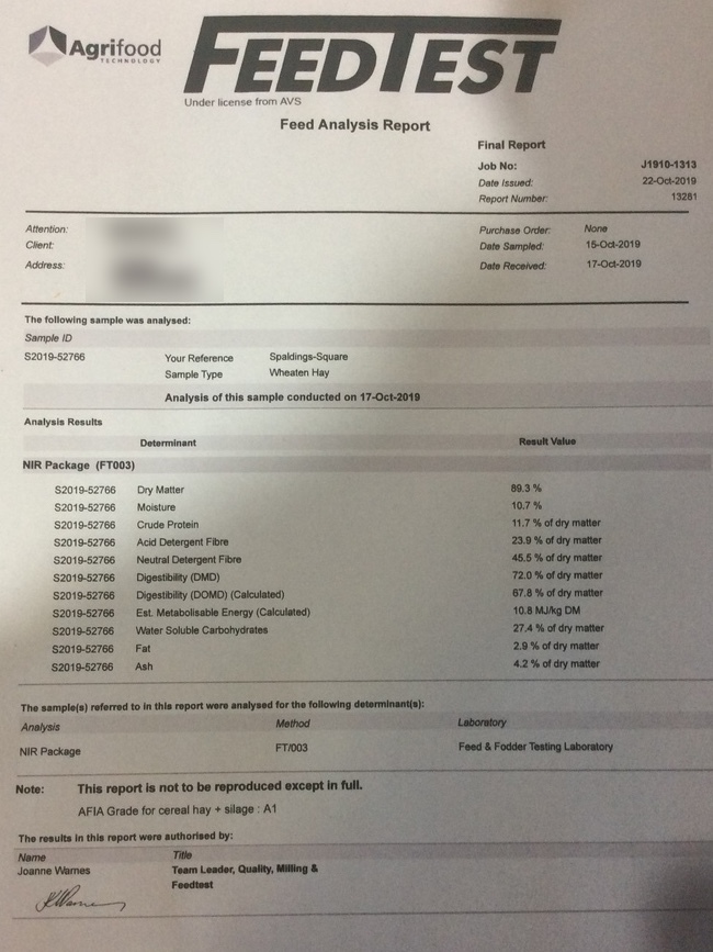Wheaten Hay 8x4x3 Bales 'New Season'