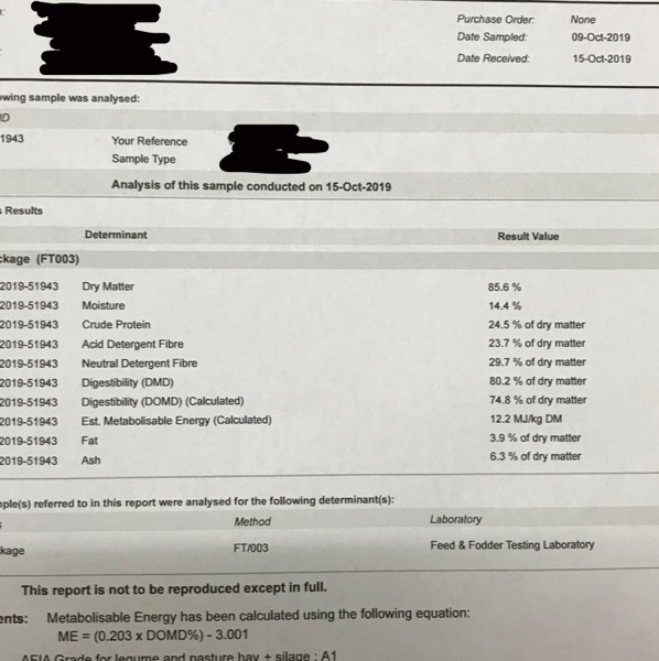 90mt 2019 A1 Vetch Hay 640kg 8x4x3