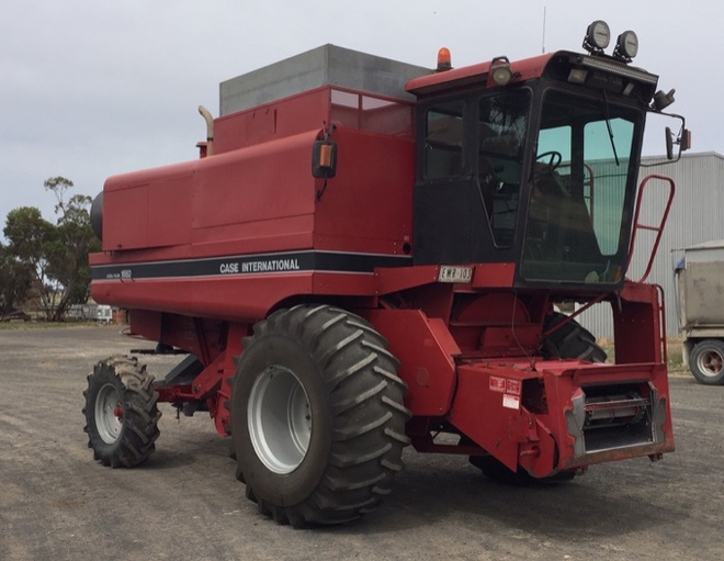 1992 CASE IH 1660 & 25ft 1020 FLEX FRONT 