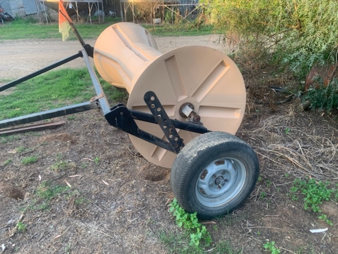 Wahroonga Aussie Roller trailing Windrow Roller