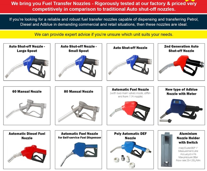 TESTED QUALITY NOZZLES... HIGHLY COMPETITIVE PRICES.