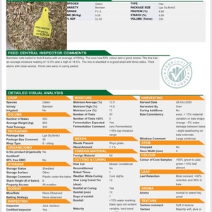 400mt Oaten Hay 500-550kg 8x4x3 Bales