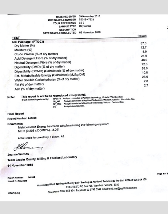 300mt Barley Hay 8x4x3 650kg Approx Bales & Shedded + Freight