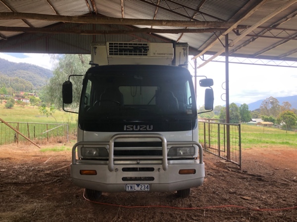 refrigerated meat rail truck