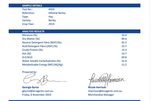 Barley Hay 8x4x3 Bales 3 x B Double loads
