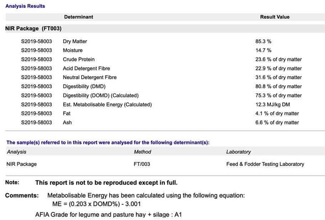 130 m/t A1 Vetch Hay 8x4x3 Bales