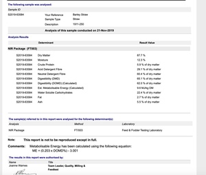 Barley Header Tailings  Available  now 500 mt . with Feed Test
