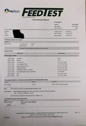- Ryegrass & Balansa medium squares-  94 - 3x3x8 square bales weighing 380-400 kgs - Sold By The Ton - 