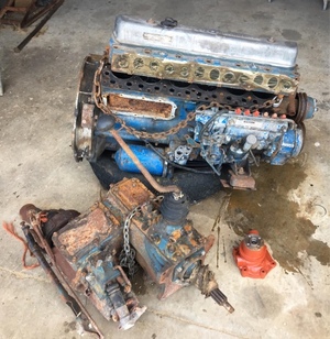 Nissan SD33 Diesel engine block with a Nissan 4 speed gearbox