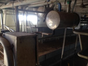 Dairy complete herringbone swing over, cups, pumps, feed system, vats, compressors, coolers, cup wash system etc