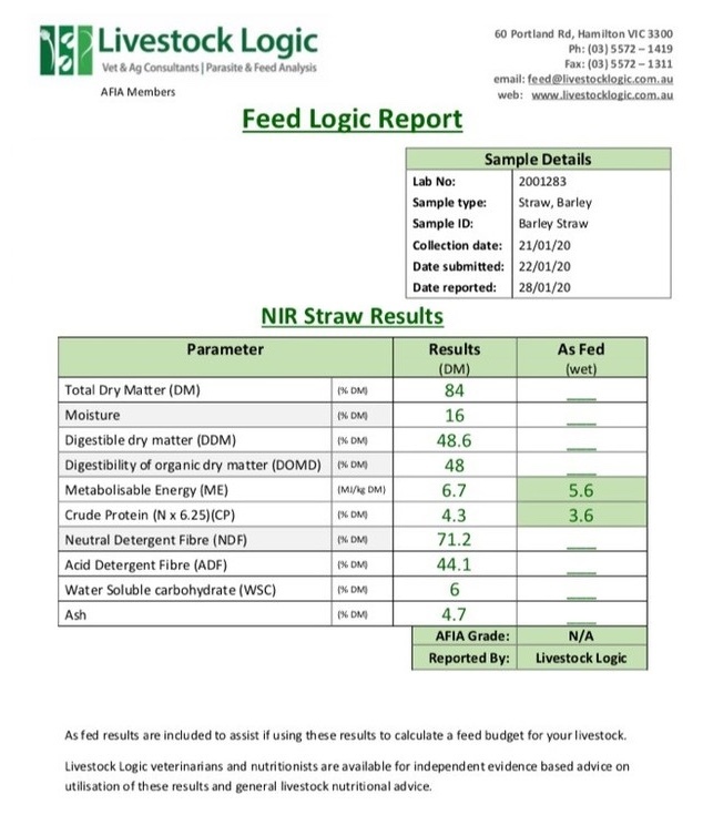  - 94 bales (one B double load) Barely straw, 94 - 3 x 3 x 8 bales - Sold By The Ton -