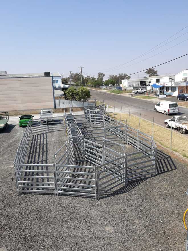 Brand new 55 head Beefmax Elite Cattle Yard System semi permanent. C/W Crush and 3.5M loading ramp