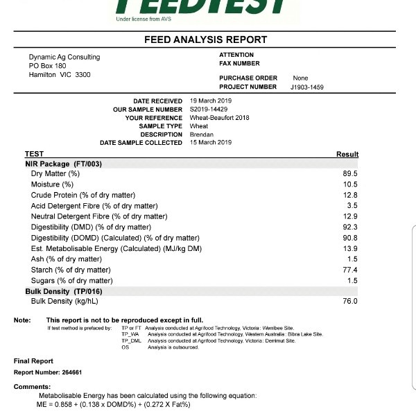 29mt Feed Wheat for sale Ex Farm