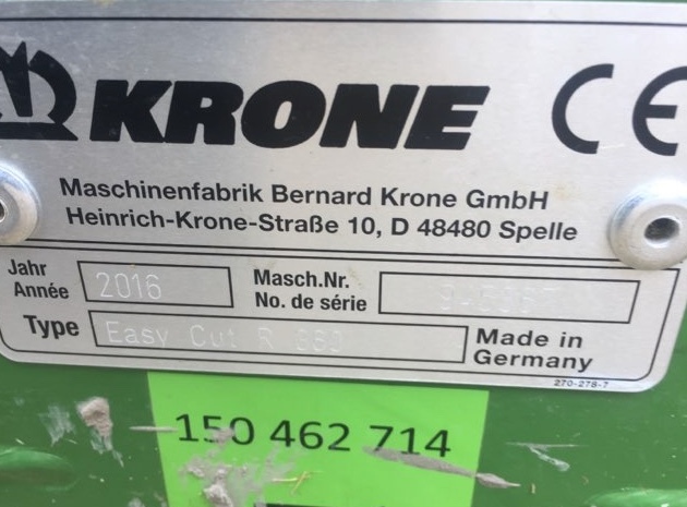 2016 Krone Easy Cut R 360