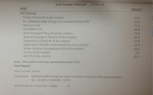 Wheaten Hay 8x4x3 - 40 x  625 KG Approx Bales Stacked 6 High  