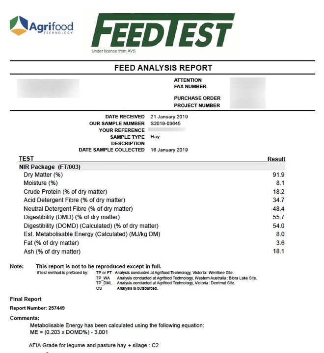 80mt Vetch Hay 600-650kg 8x4x3 Bales
