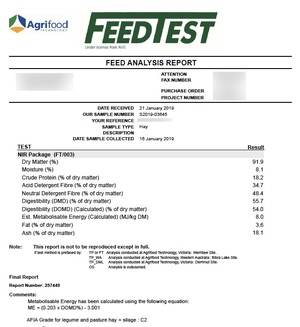 80mt Vetch Hay 600-650kg 8x4x3 Bales