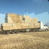 Straw hay bales