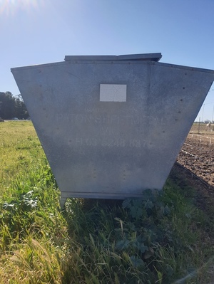 2 x 1 tonne Paton Sheep Feeders