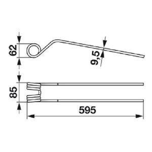 Hay Rake Swather Tines to fit models SIP, Claas Liner, Pottinger hay rakes