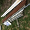 (A129) - 4 x Pipes for Posts 3 inches x 10 Ft Galvanized, 4 x 3 inches x 13 Ft plus some and PVC