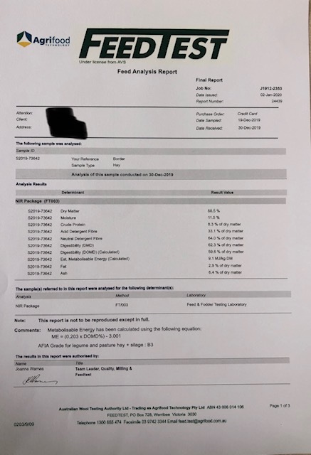  94 bales (one B double load) 3x3x8 square bales weighing 380-400 kgs - Sold By The Ton - 